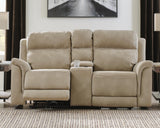 Next-Gen Durapella Power Reclining Loveseat with Console