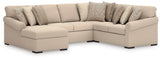 Rosewood 4 Piece Sectional with Chaise