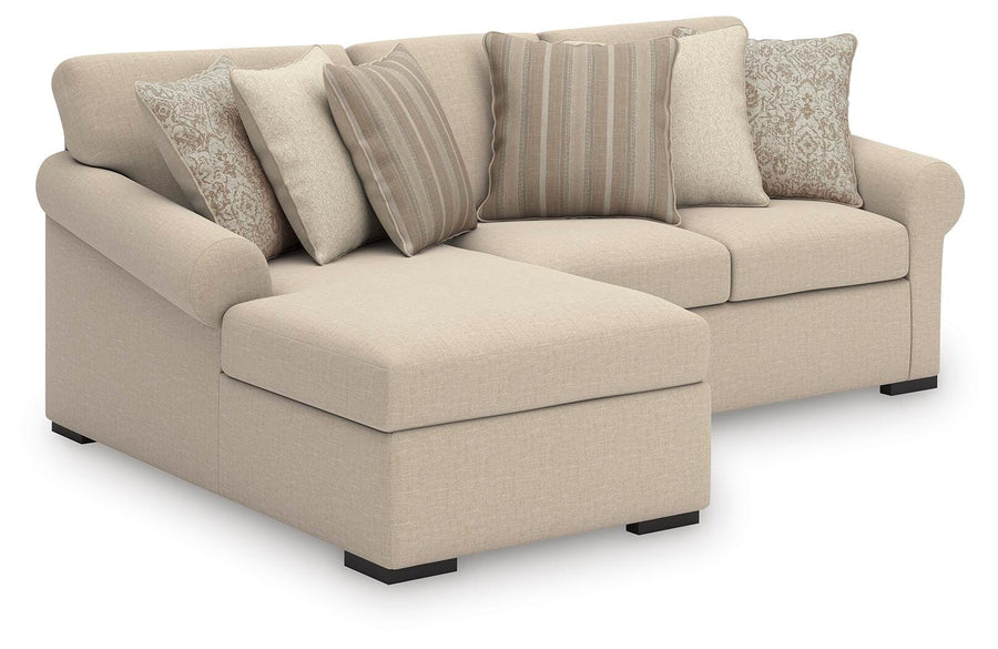Rosewood 2 Piece Sofa Chaise