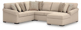 Rosewood 4 Piece Sectional with Chaise