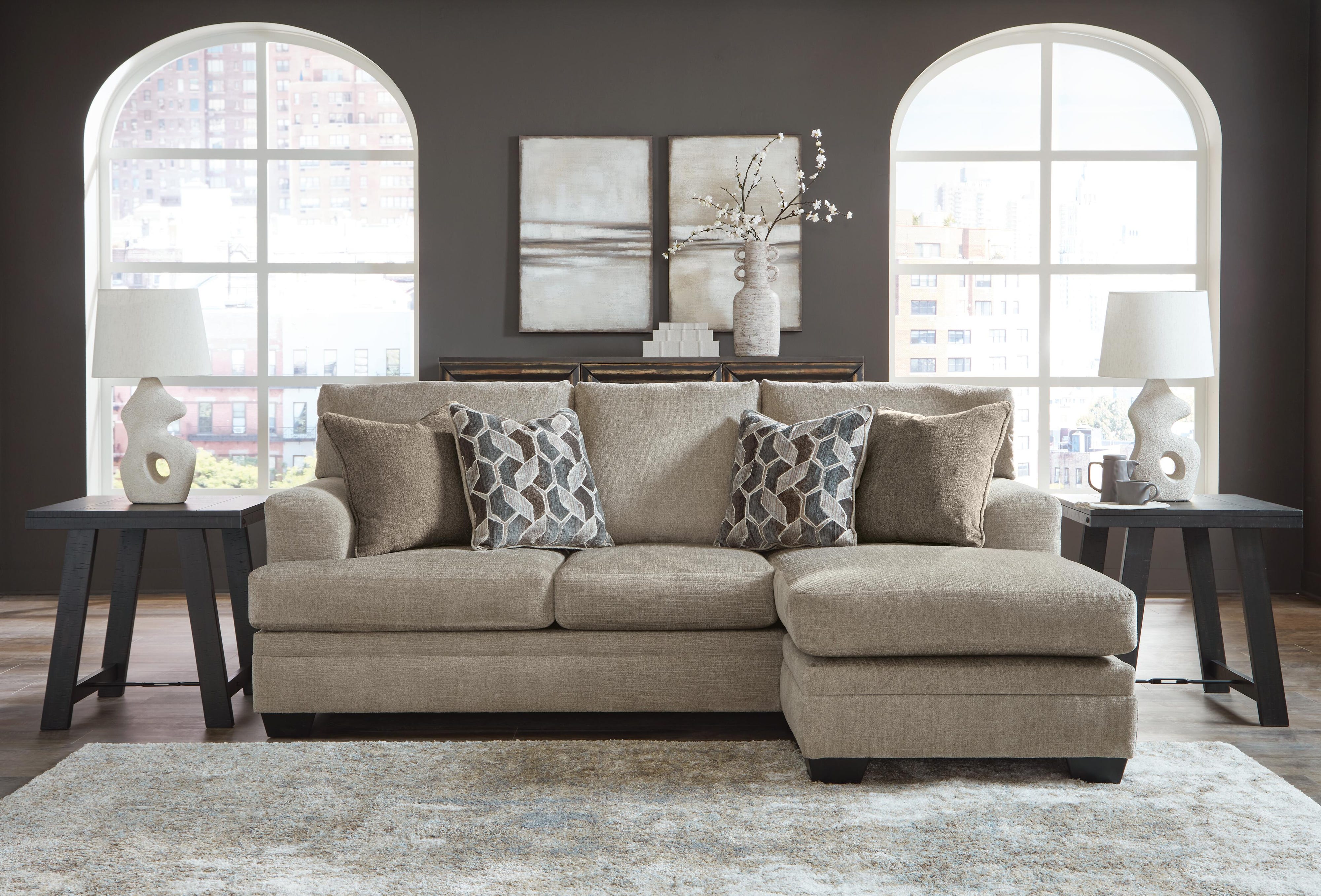 Birchwell Sofa Chaise, Oversized Chair and Ottoman