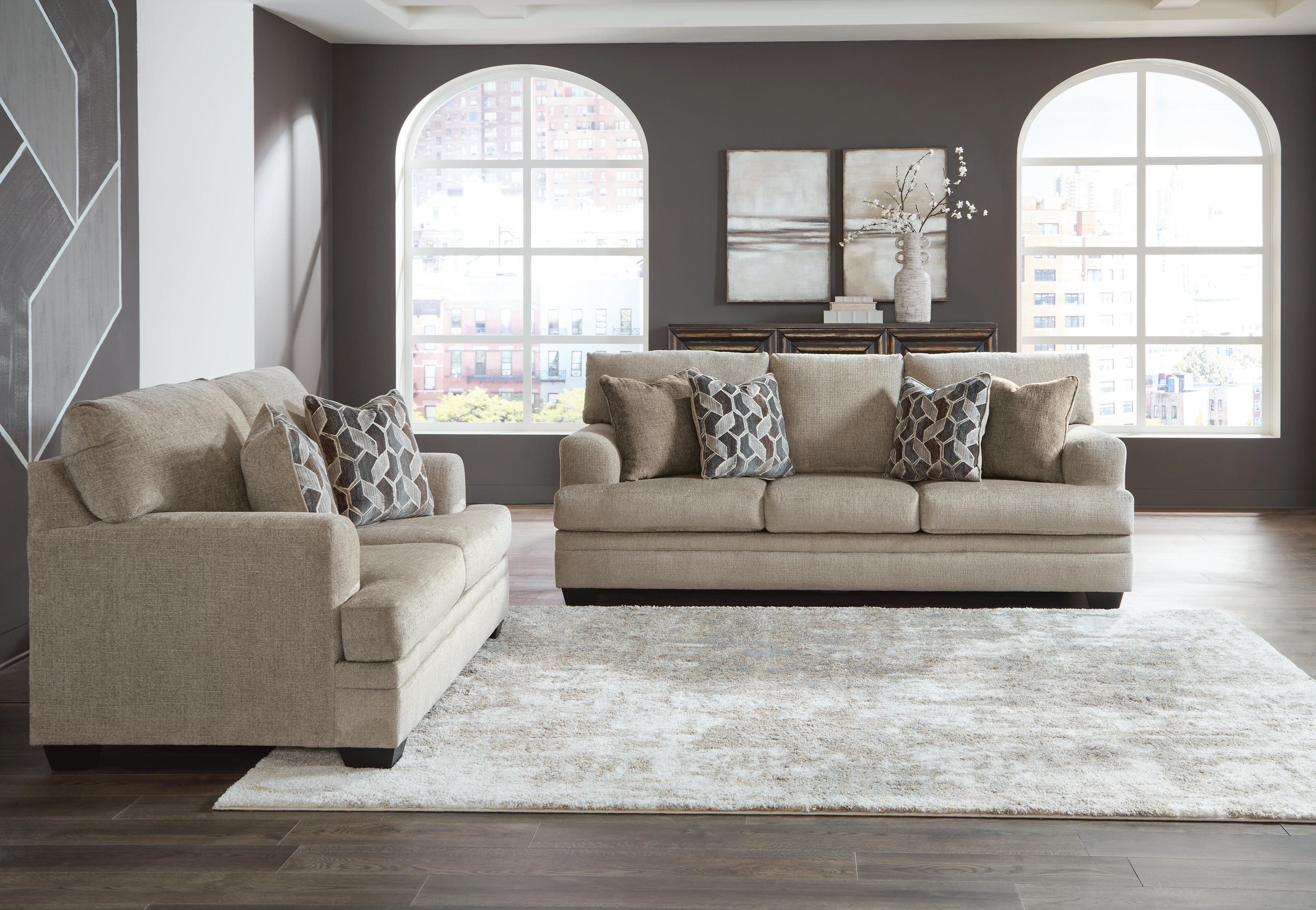 Birchwell Sofa, Loveseat, Oversized Chair and Ottoman