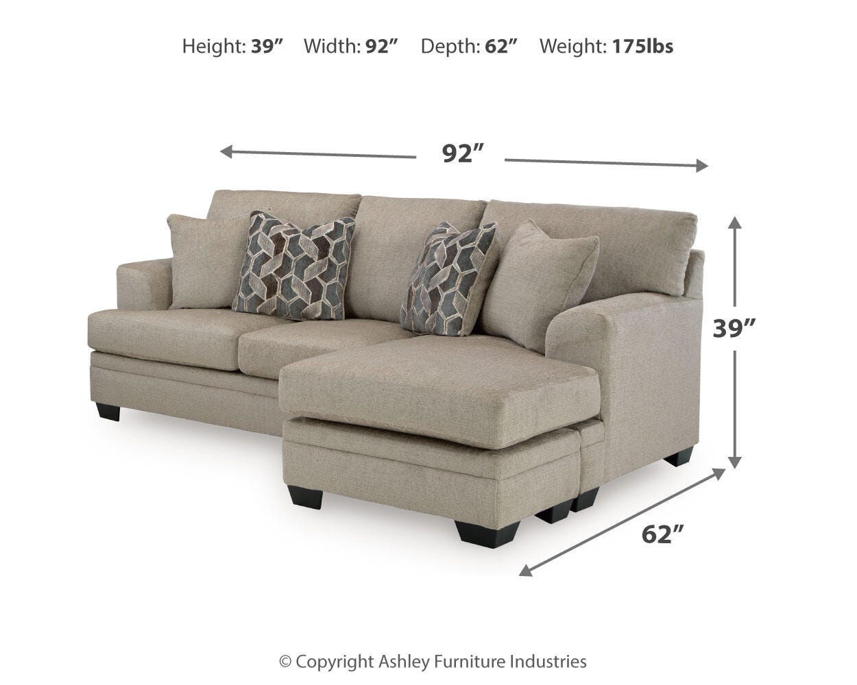 Birchwell Sofa Chaise and Recliner