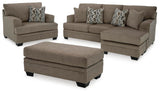 Birchwell Sofa Chaise, Oversized Chair and Ottoman