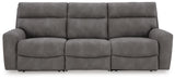 Havenridge Performance Fabric Dual Power Reclining Sofa and Loveseat