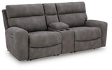 Havenridge 3-Piece Power Reclining Sectional Loveseat with Console