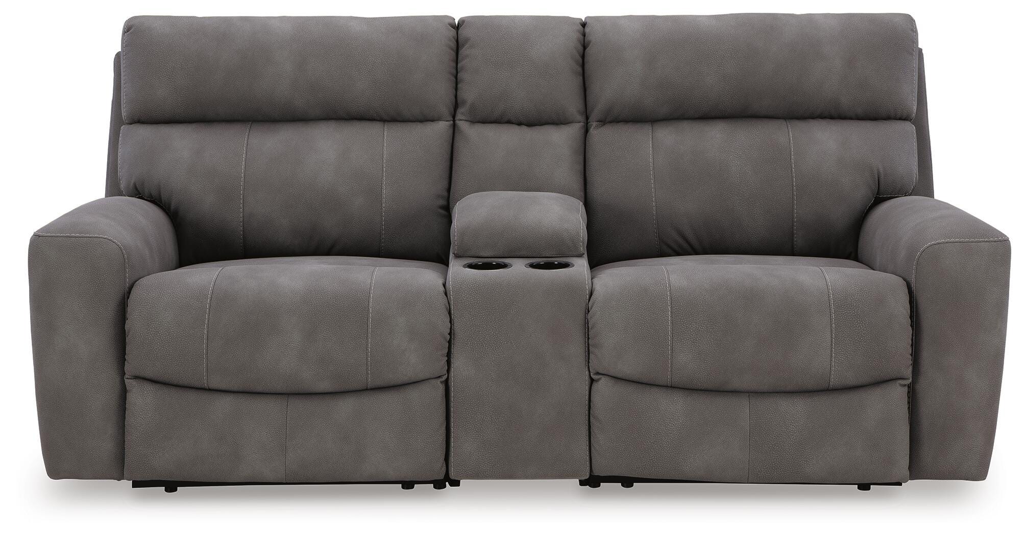 Havenridge 3-Piece Power Reclining Sectional Loveseat with Console