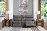 Havenridge 3-Piece Power Reclining Sectional Loveseat with Console