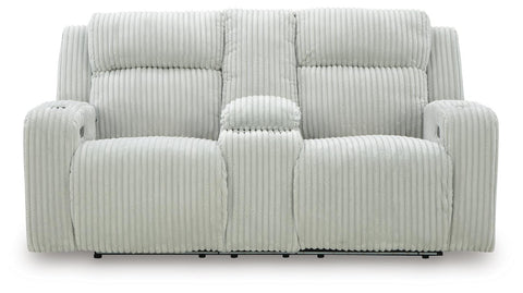 Carvara Power Reclining Loveseat with Console