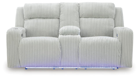 Carvara Power Reclining Loveseat with Console