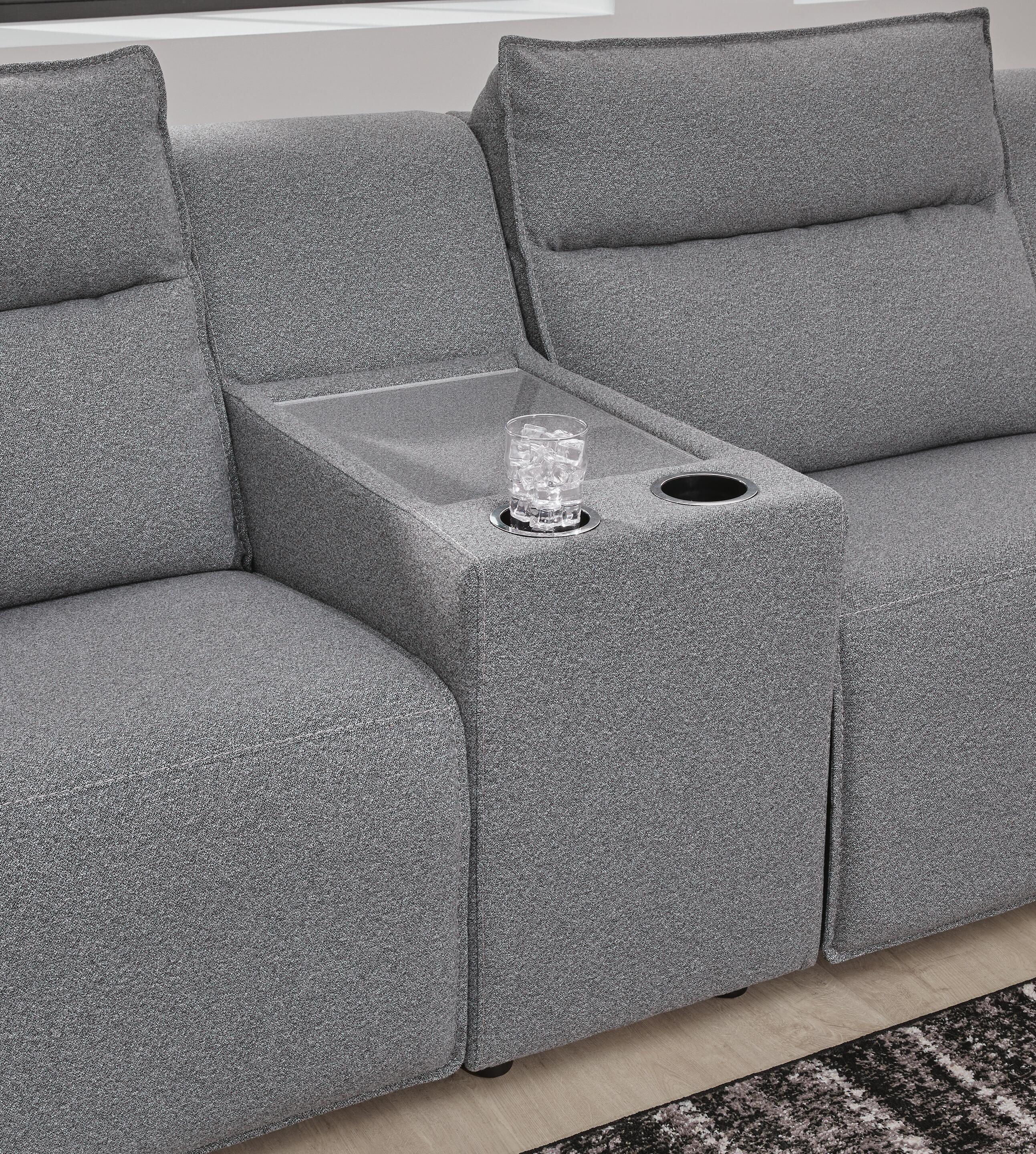 Westbridge 6-Piece Power Reclining Sectional with Chaise and Console