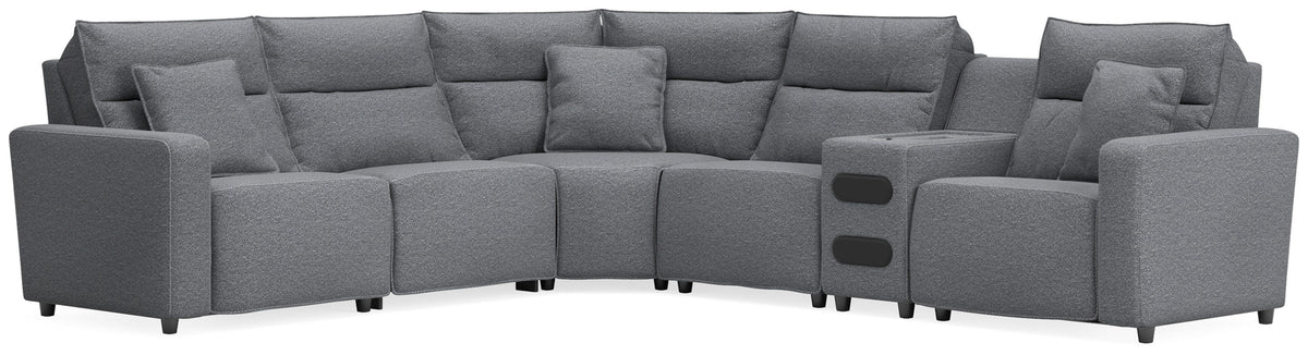 Modmax II 6-Piece Reclining Sectional with Audio Console