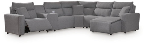 Westbridge 6-Piece Power Reclining Sectional with Chaise and Console