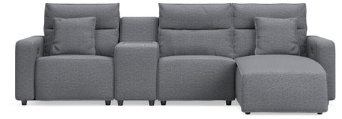 Westbridge 4-Piece Reclining Sectional with Chaise and Console