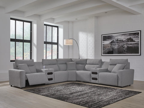 Westbridge 7-Piece Power Reclining Sectional with Audio Consoles