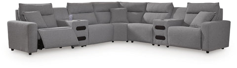 Westbridge 7-Piece Power Reclining Sectional with Audio Consoles