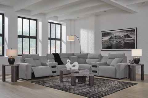 Westbridge 7-Piece Power Reclining Sectional with Audio Consoles