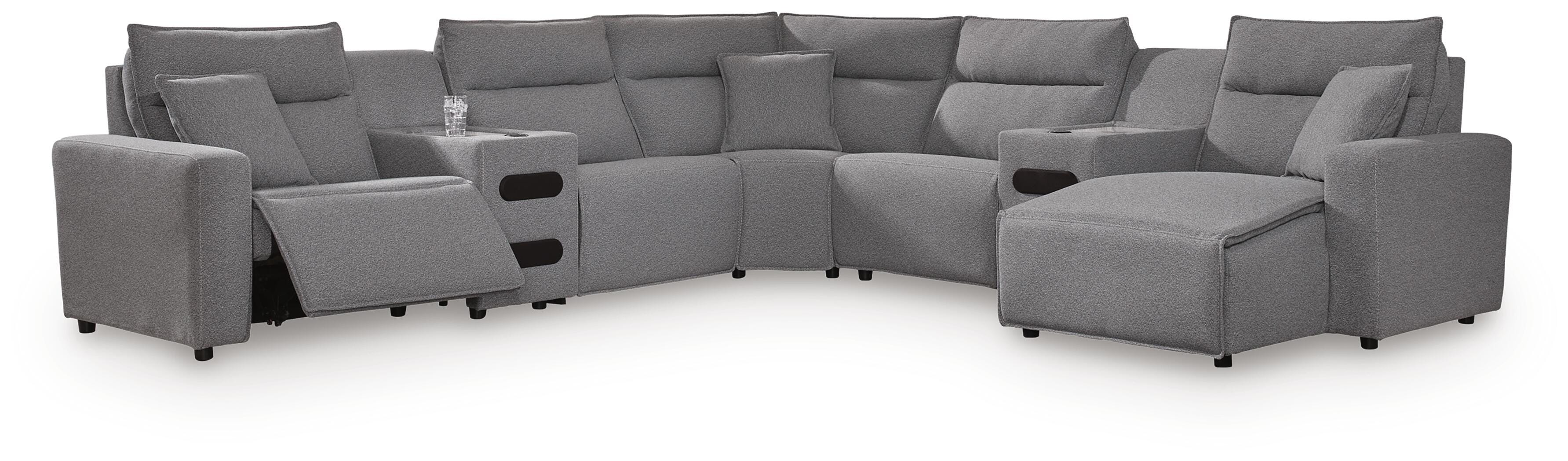 Modmax II 7-Piece Power Reclining Sectional with Chaise and Audio Consoles