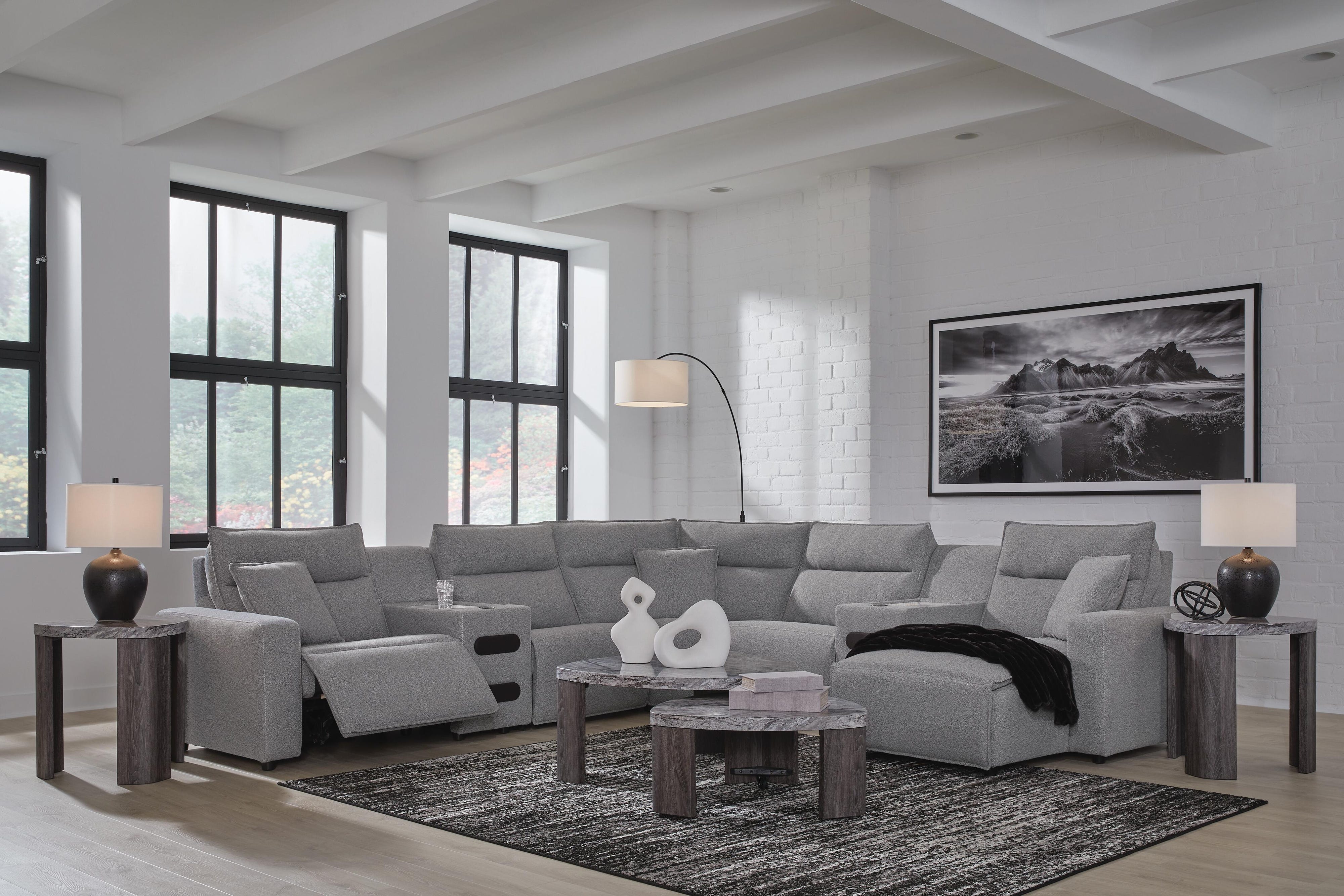 Modmax II 7-Piece Power Reclining Sectional with Chaise and Audio Consoles