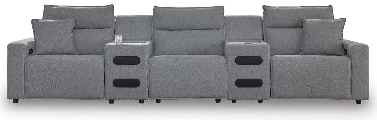 Westbridge 5-Piece Reclining Sectional with Audio Consoles