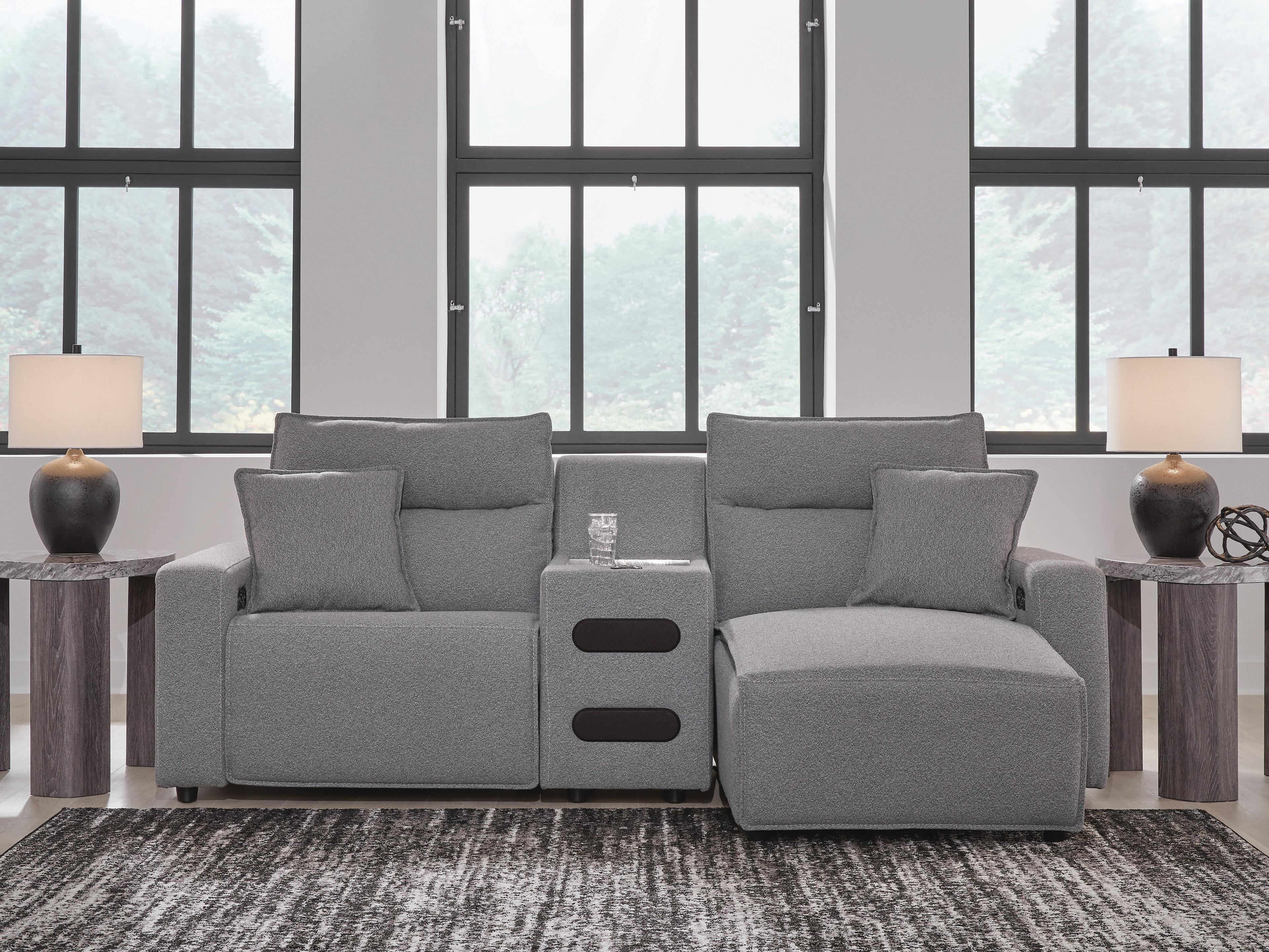 Modmax II 3-Piece Power Reclining Sectional with Chaise and Audio Console