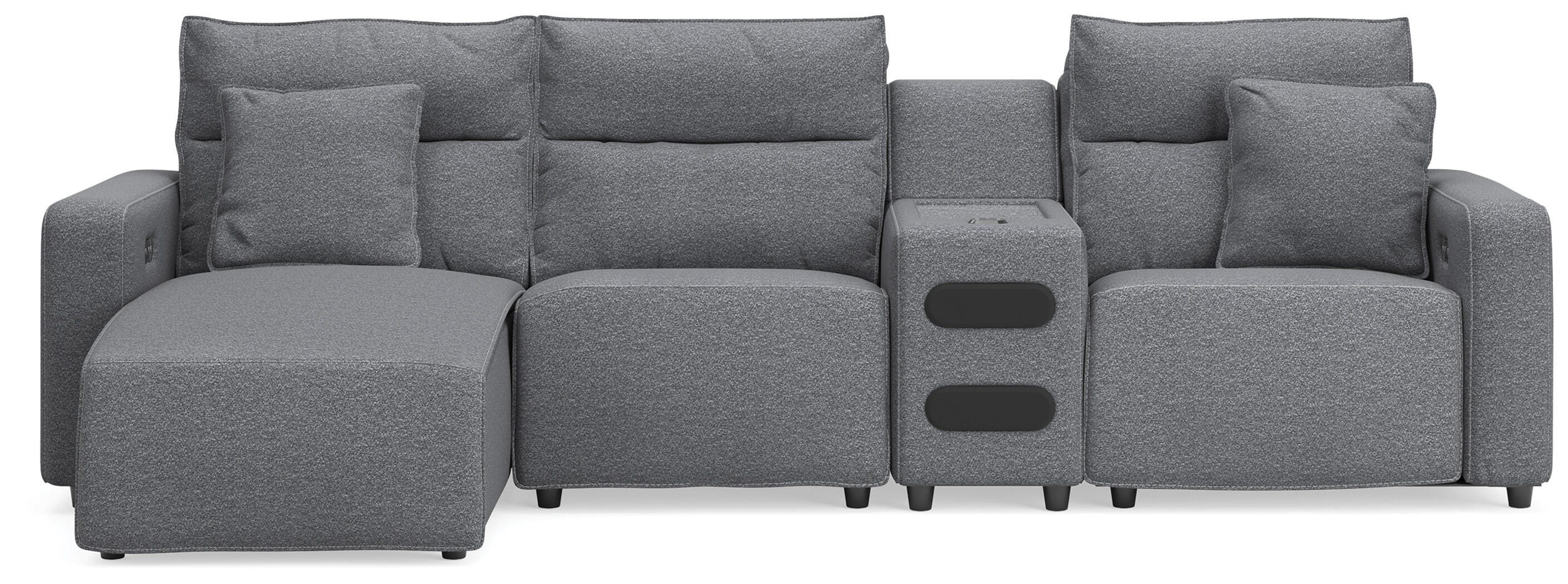 Modmax II 4-Piece Reclining Sectional with Chaise and Audio Console