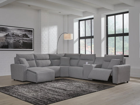 Westbridge 6-Piece Power Reclining Sectional with Chaise and Console