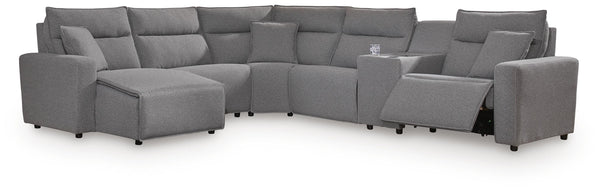 Westbridge 6-Piece Power Reclining Sectional with Chaise and Console