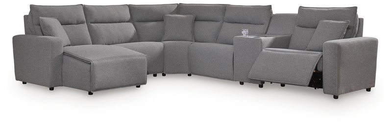 Westbridge 6-Piece Power Reclining Sectional with Chaise and Console