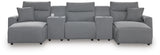 Westbridge 5-Piece Reclining Sectional with Double Chaise and Consoles