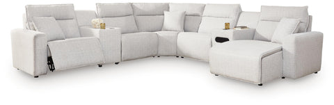 Westbridge 7-Piece Power Reclining Sectional with Chaise and Audio Console