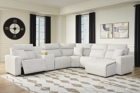 Westbridge 6-Piece Power Reclining Sectional with Chaise and Console