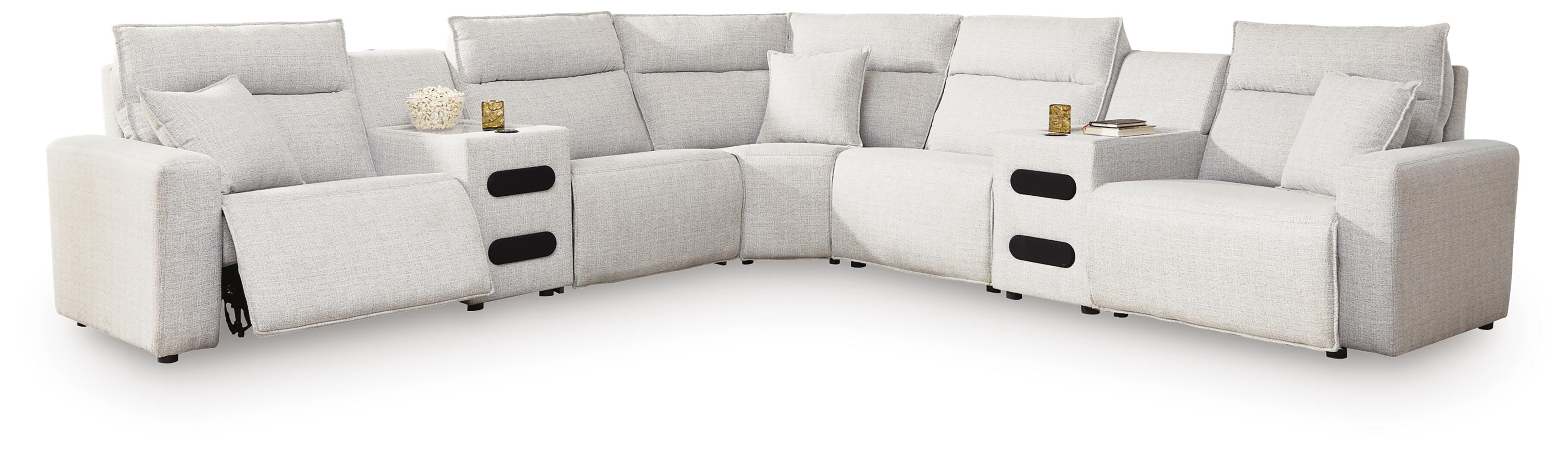 Modmax II 7-Piece Power Reclining Sectional with Audio Consoles