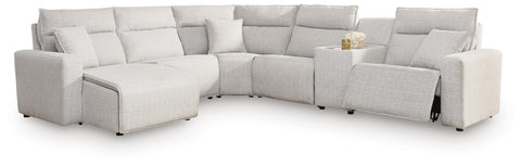 Westbridge 6-Piece Power Reclining Sectional with Chaise and Console