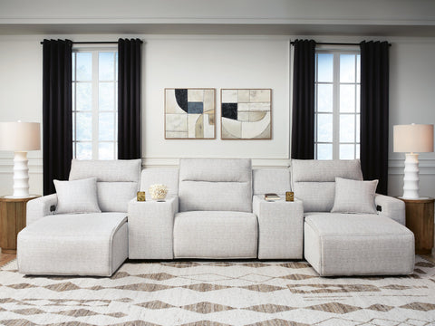 Westbridge 5-Piece Power Reclining Sectional with Chaise and Consoles