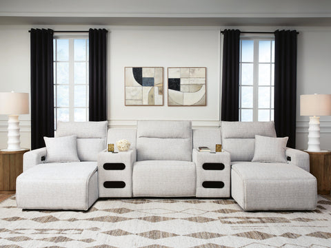 Westbridge 5-Piece Power Reclining Sectional with Chaise and Audio Consoles