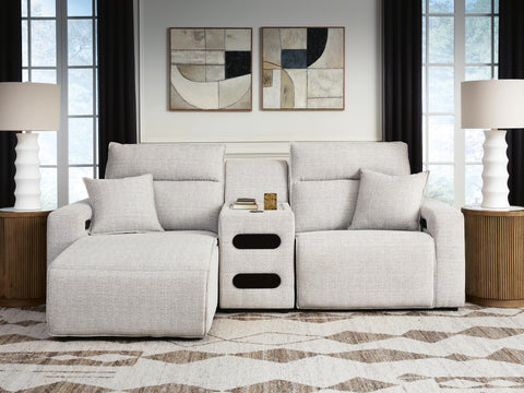 Westbridge 3-Piece Power Reclining Sectional with Chaise and Audio Console