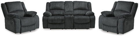 Draycoll Reclining Loveseat and 2 Recliners