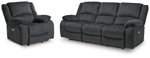 Draycoll Power Reclining Sofa and Power Recliner