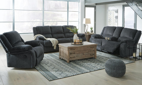 Draycoll Reclining Loveseat with Console and Recliner