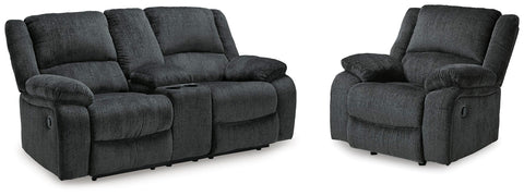 Draycoll Reclining Loveseat with Console and Recliner