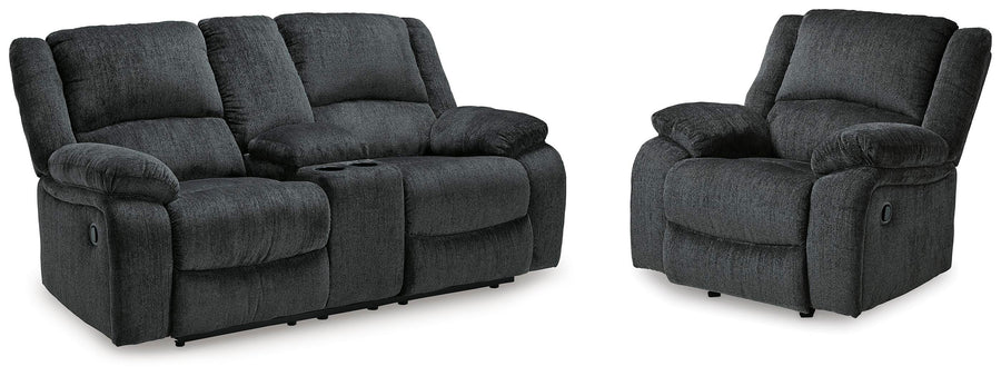 Draycoll Reclining Loveseat with Console and Recliner