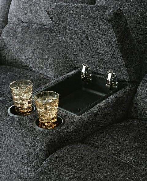 Draycoll Power Reclining Sofa and Loveseat Set