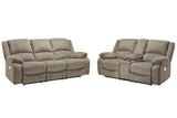 Draycoll Power Reclining Sofa and Loveseat Set