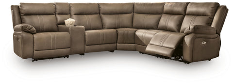 Max-Momentum 6-Piece Power Reclining Sectional with Audio Console