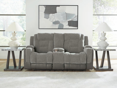 Mixed Motion Power Reclining Loveseat with Console