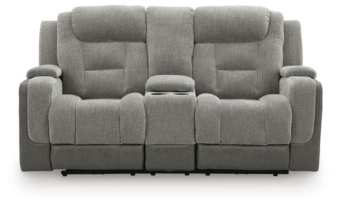 Mixed Motion Power Reclining Loveseat with Console