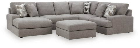 Lindon 3-Piece Sectional with Chaise and Oversized Accent Ottoman