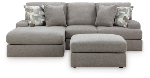 Lindon 2-Piece Sectional with Chaise and Oversized Accent Ottoman