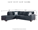 Ashbury 2-Piece Sleeper Sectional with Chaise